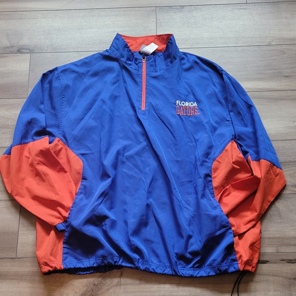 Knights Apparel Florida Gators Blue and Orange Quarterzip Windbreaker